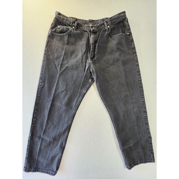 Wrangler Other - Wrangler 97601CB Jeans Mens 40x30 Black Faded Relaxed Fit Straight Leg Denim‎